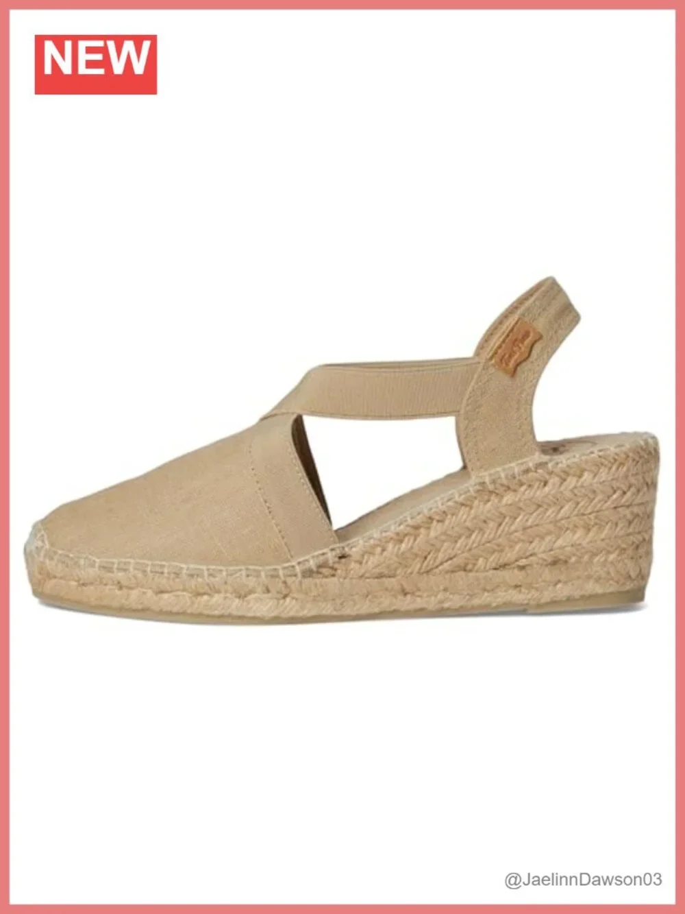 Vegan Espadrille Wedge Sandals Cushioned Insole Slingback Linen